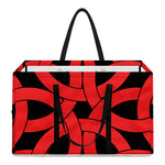 Red Celtic Knot Print Utility Tote Bag