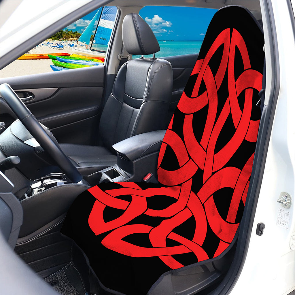 Red Celtic Knot Print Waterproof Car Seat Cover