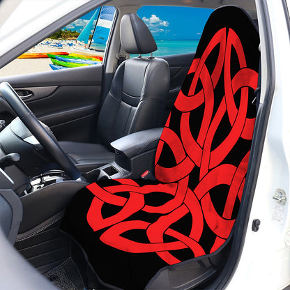 Red Celtic Knot Print Waterproof Car Seat Cover