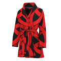 Red Celtic Knot Print Women's Bathrobe