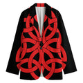 Red Celtic Knot Print Women's Blazer