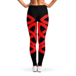 Red Celtic Knot Print Women's Leggings
