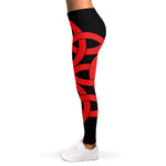 Red Celtic Knot Print Women's Leggings