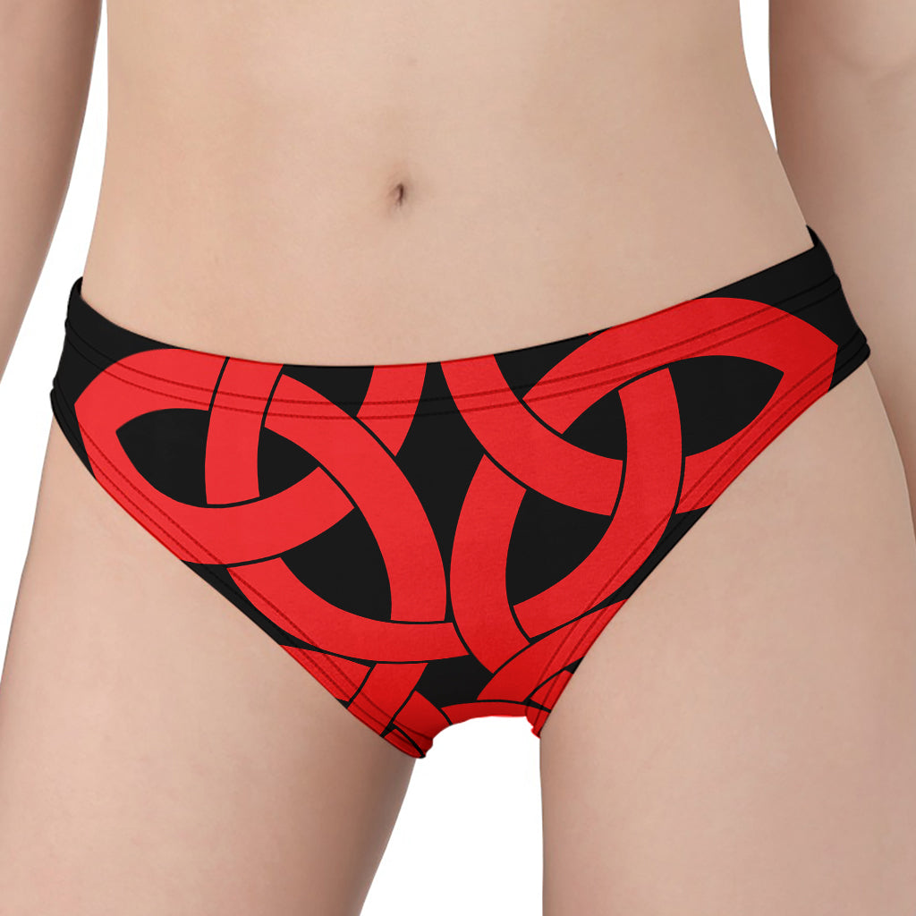 Red Celtic Knot Print Women's Panties