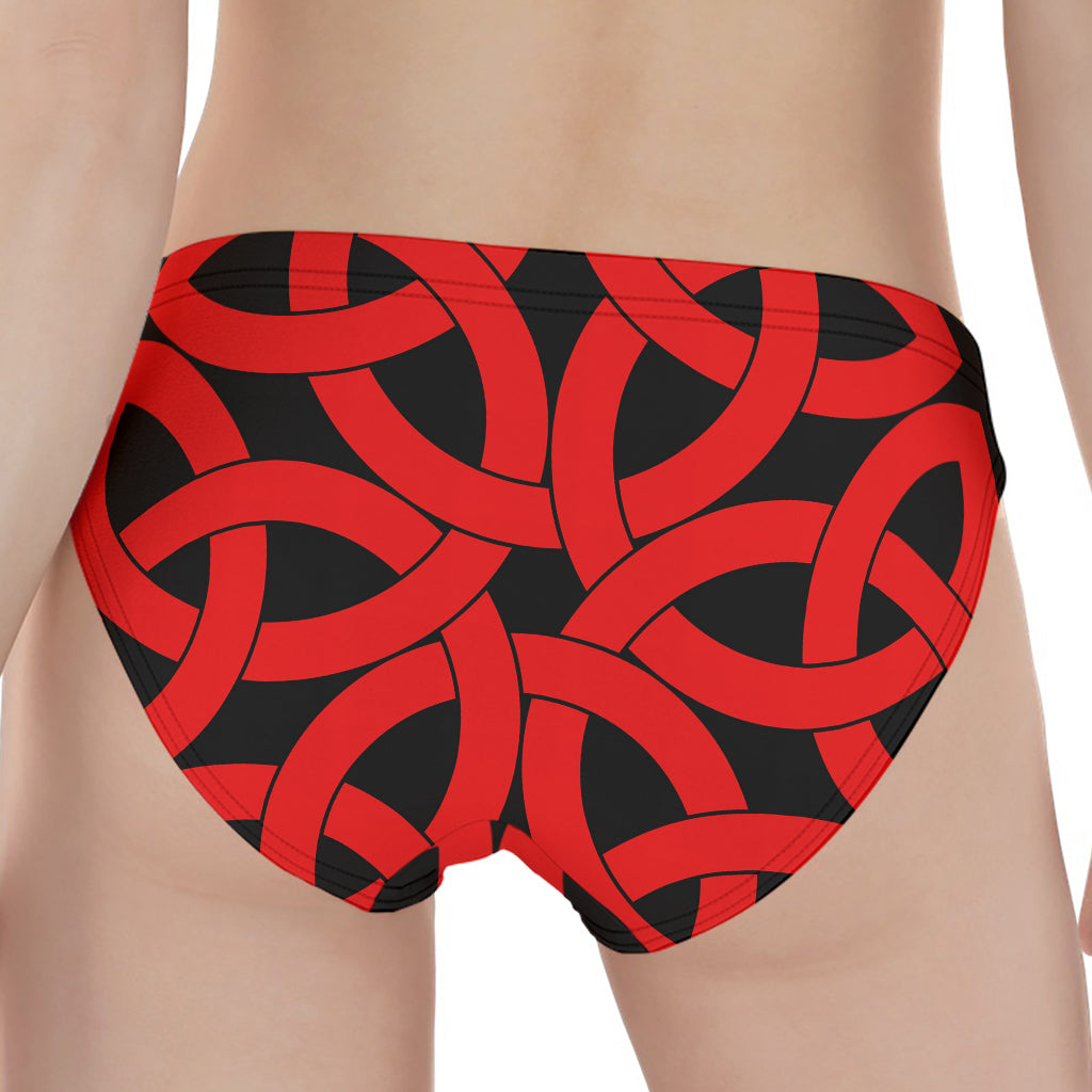 Red Celtic Knot Print Women's Panties