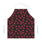 Red Cherry Pattern Print Adjustable Apron