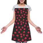 Red Cherry Pattern Print Adjustable Apron