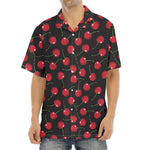 Red Cherry Pattern Print Aloha Shirt