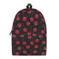 Red Cherry Pattern Print School Backpack