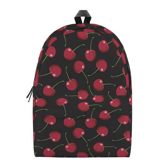 Red Cherry Pattern Print Backpack
