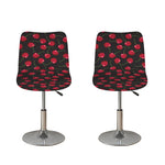 Red Cherry Pattern Print Bar Stool Covers