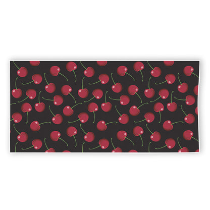 Red Cherry Pattern Print Beach Towel