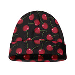 Red Cherry Pattern Print Beanie