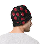 Red Cherry Pattern Print Beanie