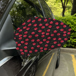Red Cherry Pattern Print Car Side Mirror Covers