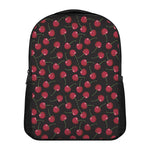 Red Cherry Pattern Print Casual Backpack
