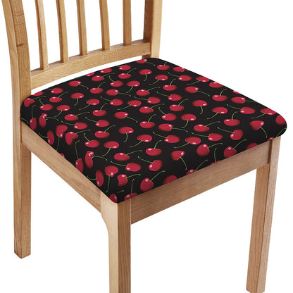 Red Cherry Pattern Print Chair Cushion Cover