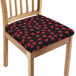 Red Cherry Pattern Print Chair Cushion Cover