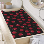 Red Cherry Pattern Print Changing Pad Cover