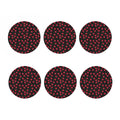 Red Cherry Pattern Print Coaster Set