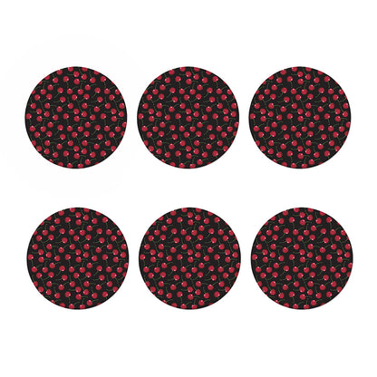 Red Cherry Pattern Print Coaster Set