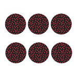 Red Cherry Pattern Print Coaster Set