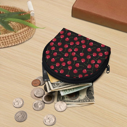 Red Cherry Pattern Print Coin Purse