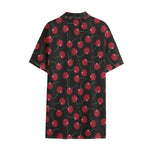 Red Cherry Pattern Print Cotton Hawaiian Shirt