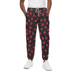 Red Cherry Pattern Print Cotton Pants