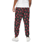 Red Cherry Pattern Print Cotton Pants