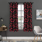 Red Cherry Pattern Print Curtain