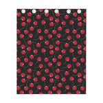 Red Cherry Pattern Print Curtain