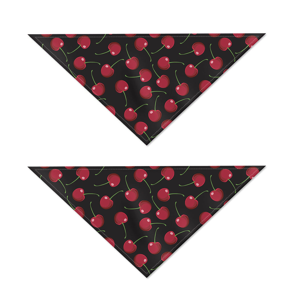 Red Cherry Pattern Print Dog Bandana