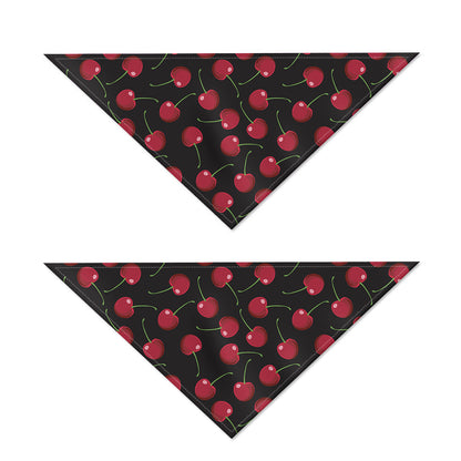 Red Cherry Pattern Print Dog Bandana