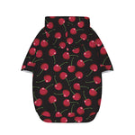 Red Cherry Pattern Print Dog Zip Up Hoodie
