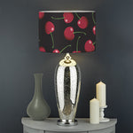 Red Cherry Pattern Print Drum Lamp Shade