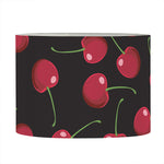 Red Cherry Pattern Print Drum Lamp Shade