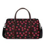 Red Cherry Pattern Print Duffle Bag