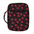 Red Cherry Pattern Print Front Pocket Bible Bag
