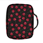 Red Cherry Pattern Print Front Pocket Bible Bag