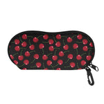 Red Cherry Pattern Print Glasses Case