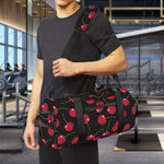 Red Cherry Pattern Print Gym Bag