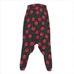 Red Cherry Pattern Print Hammer Pants