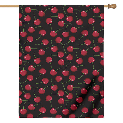 Red Cherry Pattern Print House Flag