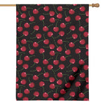 Red Cherry Pattern Print House Flag