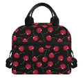 Red Cherry Pattern Print Insulated Lunch Bag