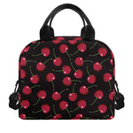 Red Cherry Pattern Print Insulated Lunch Bag