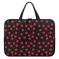 Red Cherry Pattern Print Laptop Sleeve With Handle