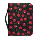 Red Cherry Pattern Print Leather Bible Cover