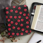 Red Cherry Pattern Print Leather Bible Cover